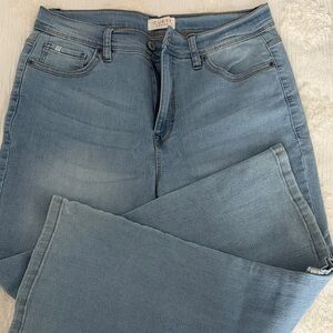 CURVY Blue Wide Leg Jeans - Women's Flare & Wide Leg